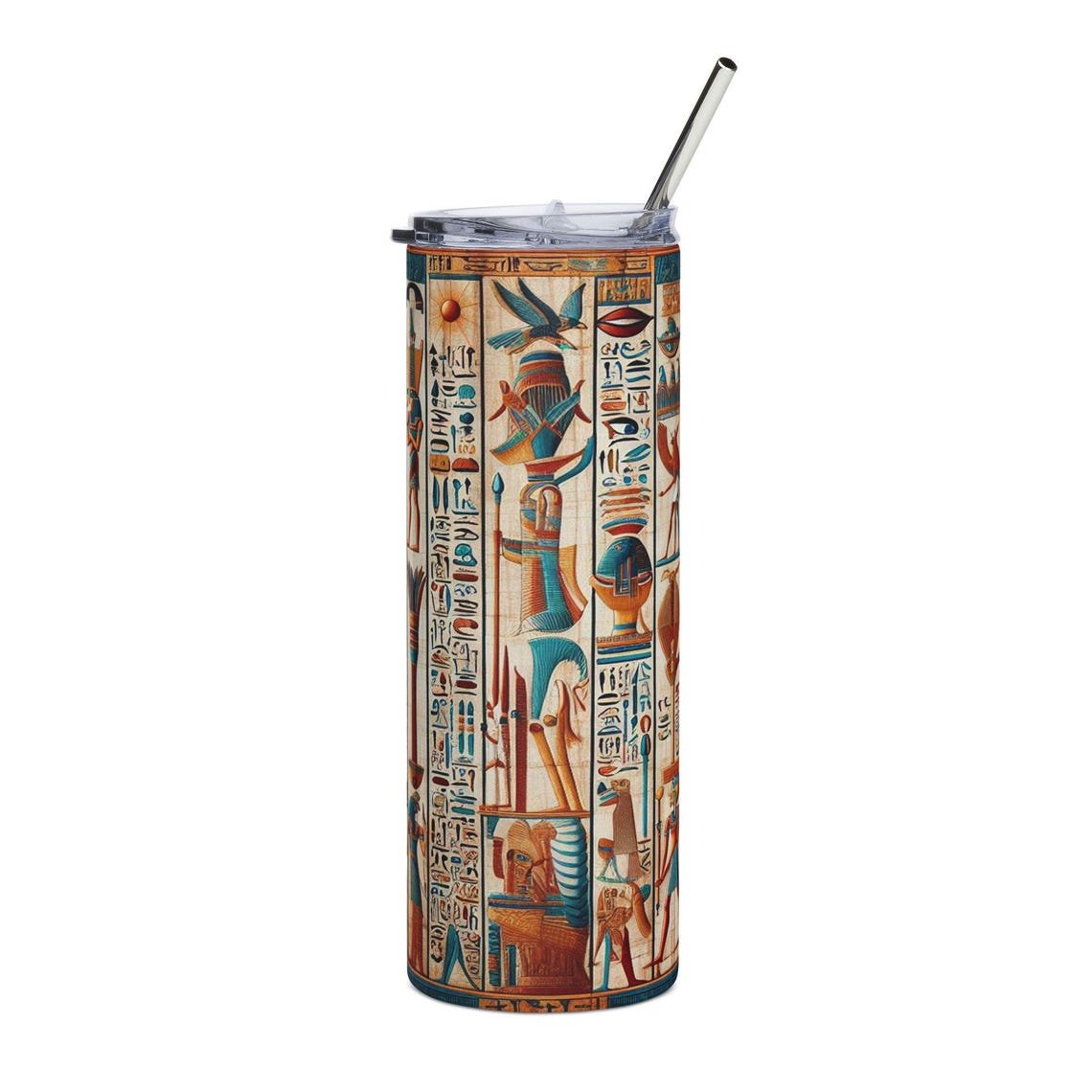 Egyptian Hieroglyphs Tumbler | 20oz Stainless Steel Travel Cup