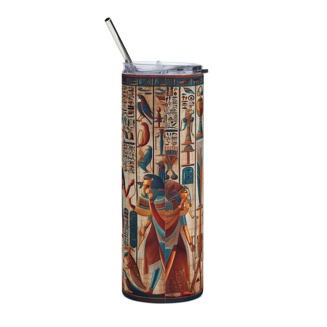 Egyptian Hieroglyphs Tumbler | 20oz Stainless Steel Travel Cup - Image 3